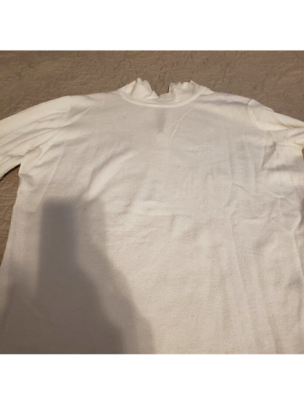 CITY Girl Nancy Bolen Pearl White zippered sweater